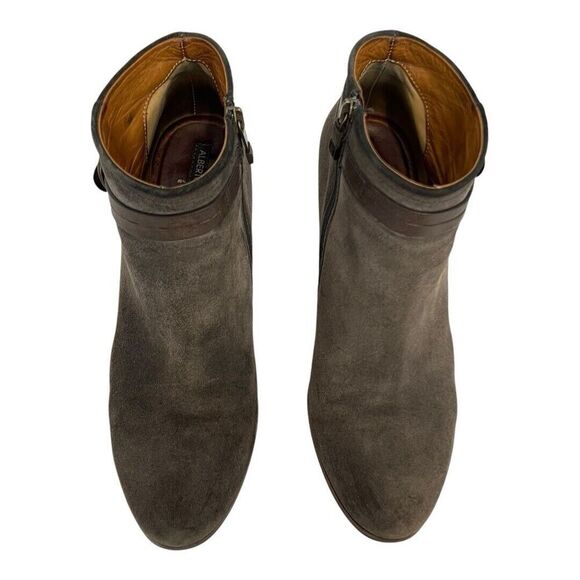 Alberto Fermani Womens Size 40.5 Suede Ankle Boots Booties Heeled Brown Taupe - Picture 3 of 9